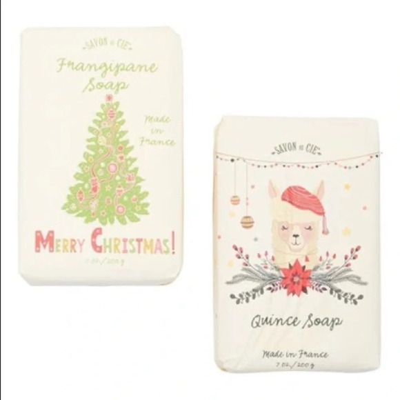 Savon ET CIE Quince + Frangipane Triple Milled Soap - Set of 2 - Picture 1 of 5